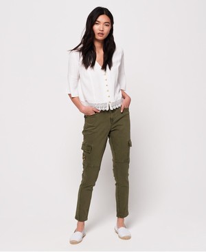 Superdry Daisey Skinny Cargo Női Nadrág Khaki | MROCY8541